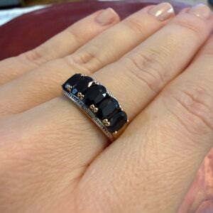 Antique Black Sapphire Ring